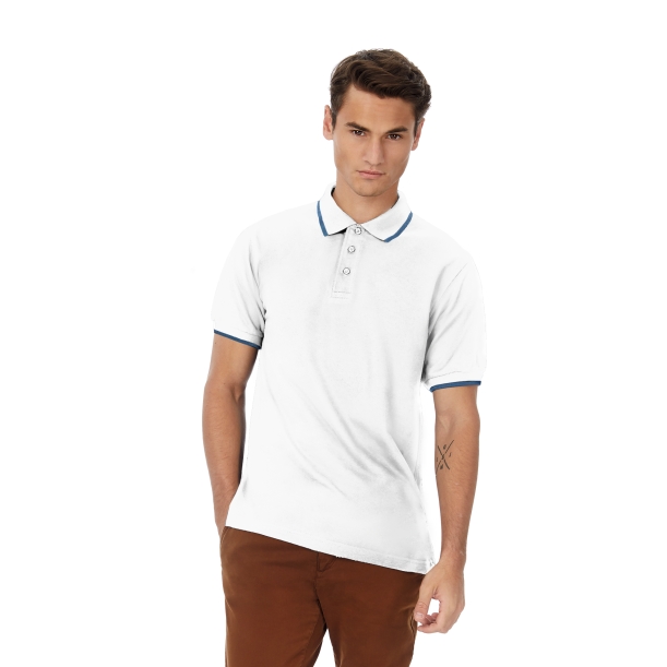 Поло Safran Sport (белый с синим) XXL (Изображение 1)