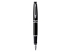 Ручка перьевая Waterman модель Expert в коробке, черная с серебр. (Изображение 4)