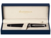 Ручка перьевая Waterman модель Expert в коробке, черная с серебр. (Изображение 12)