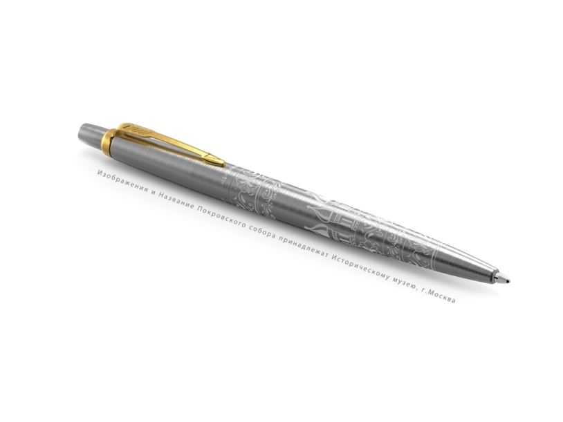 Шариковая ручка Parker Jotter Russia SE, цвет: St. Steel GT, стержень: Mblue (Изображение 3)