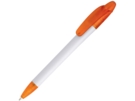 Ручка пластиковая шариковая Эвита (оранжевый/белый) 