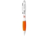 Ручка пластиковая шариковая Nash (оранжевый/белый) синие чернила (Изображение 3)