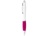 Ручка пластиковая шариковая Nash (розовый/белый) синие чернила (Изображение 2)