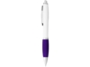 Ручка пластиковая шариковая Nash (пурпурный/белый) синие чернила (Изображение 2)