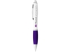 Ручка пластиковая шариковая Nash (пурпурный/белый) синие чернила (Изображение 3)