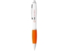 Ручка пластиковая шариковая Nash (оранжевый/белый) черные чернила (Изображение 4)