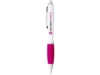 Ручка пластиковая шариковая Nash (розовый/белый) черные чернила (Изображение 4)