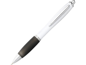 Ручка пластиковая шариковая Nash (черный/белый) синие чернила