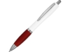 Ручка пластиковая шариковая Nash (красный/белый) синие чернила (Изображение 1)