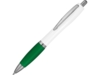 Ручка пластиковая шариковая Nash (зеленый/белый) синие чернила (Изображение 1)