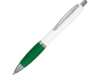 Ручка пластиковая шариковая Nash (зеленый/белый) черные чернила (Изображение 1)