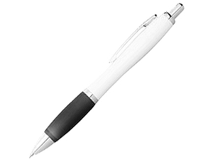 Ручка пластиковая шариковая Nash (черный/белый) черные чернила