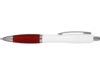 Ручка пластиковая шариковая Nash (красный/белый) черные чернила (Изображение 4)