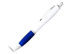 Ручка пластиковая шариковая Nash (синий/белый) черные чернила