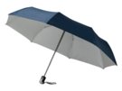 Зонт складной Alex (серебристый/темно-синий) 