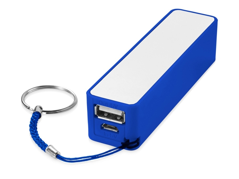 Внешний аккумулятор Jive, 2000 mAh (ярко-синий/белый)  (Изображение 1)