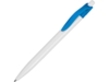 Ручка пластиковая шариковая Какаду (голубой/белый)  (Изображение 1)
