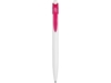 Ручка пластиковая шариковая Какаду (розовый/белый)  (Изображение 2)