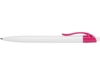 Ручка пластиковая шариковая Какаду (розовый/белый)  (Изображение 4)
