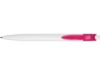 Ручка пластиковая шариковая Какаду (розовый/белый)  (Изображение 5)