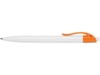 Ручка пластиковая шариковая Какаду (оранжевый/белый)  (Изображение 4)