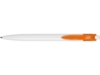 Ручка пластиковая шариковая Какаду (оранжевый/белый)  (Изображение 5)