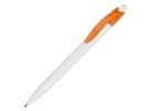 Ручка пластиковая шариковая Какаду (оранжевый/белый) 