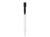 Ручка пластиковая шариковая Какаду (черный/белый)  (Изображение 2)
