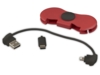 Спиннер с зарядными кабелями (красный)  (Изображение 4)