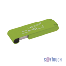 Флеш-карта &quot;Case&quot; 8GB, покрытие soft touch (зеленое яблоко)