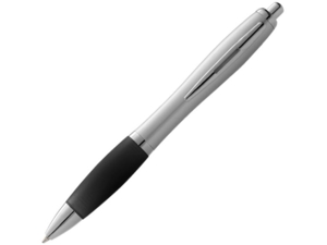 Ручка пластиковая шариковая Nash (черный/серебристый) черные чернила