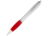 Ручка пластиковая шариковая Nash (красный/серебристый) синие чернила (Изображение 1)