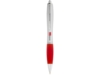 Ручка пластиковая шариковая Nash (красный/серебристый) синие чернила (Изображение 4)