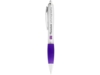 Ручка пластиковая шариковая Nash (пурпурный/серебристый) синие чернила (Изображение 4)