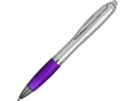 Ручка пластиковая шариковая Nash (пурпурный/серебристый) синие чернила