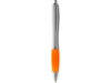 Ручка пластиковая шариковая Nash (оранжевый/серебристый) черные чернила (Изображение 2)