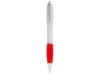 Ручка пластиковая шариковая Nash (красный/серебристый) черные чернила (Изображение 2)