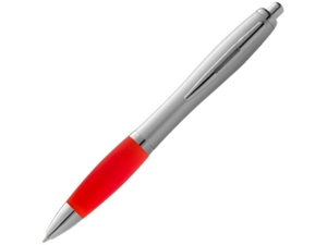 Ручка пластиковая шариковая Nash (красный/серебристый) черные чернила