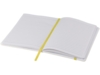 Блокнот А5 Spectrum с белой обложкой и цветной резинкой (белый/желтый)  (Изображение 4)
