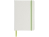 Блокнот А5 Spectrum с белой обложкой и цветной резинкой (лайм)  (Изображение 2)