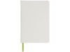 Блокнот А5 Spectrum с белой обложкой и цветной резинкой (лайм)  (Изображение 3)