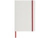 Блокнот А5 Spectrum с белой обложкой и цветной резинкой (красный/белый)  (Изображение 2)