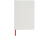 Блокнот А5 Spectrum с белой обложкой и цветной резинкой (красный/белый)  (Изображение 3)