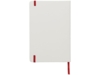 Блокнот А5 Spectrum с белой обложкой и цветной резинкой (красный/белый)  (Изображение 5)