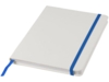 Блокнот А5 Spectrum с белой обложкой и цветной резинкой (ярко-синий/белый)  (Изображение 1)