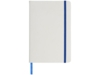 Блокнот А5 Spectrum с белой обложкой и цветной резинкой (ярко-синий/белый)  (Изображение 2)