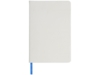 Блокнот А5 Spectrum с белой обложкой и цветной резинкой (ярко-синий/белый)  (Изображение 3)