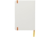 Блокнот А5 Spectrum с белой обложкой и цветной резинкой (оранжевый/белый)  (Изображение 5)