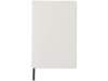Блокнот А5 Spectrum с белой обложкой и цветной резинкой (черный/белый)  (Изображение 3)