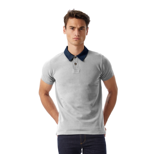 Поло DNM Forward/men (пестрый серый) M (Изображение 1)